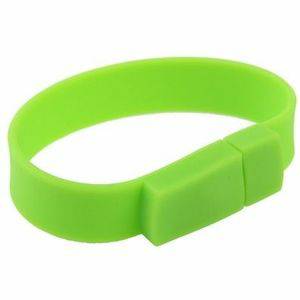 Harde schijven 8GB siliconen armbanden USB 2.0 Flash schijf (groen)